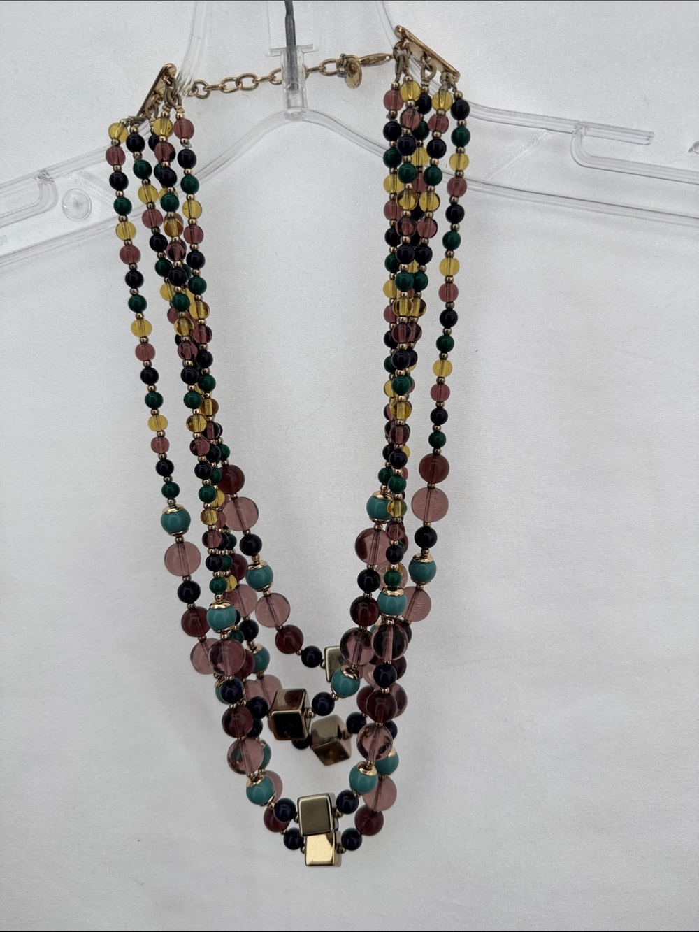 Talbots Multi-Strand Beaded Necklace with Gold Accents - Women Jewelry